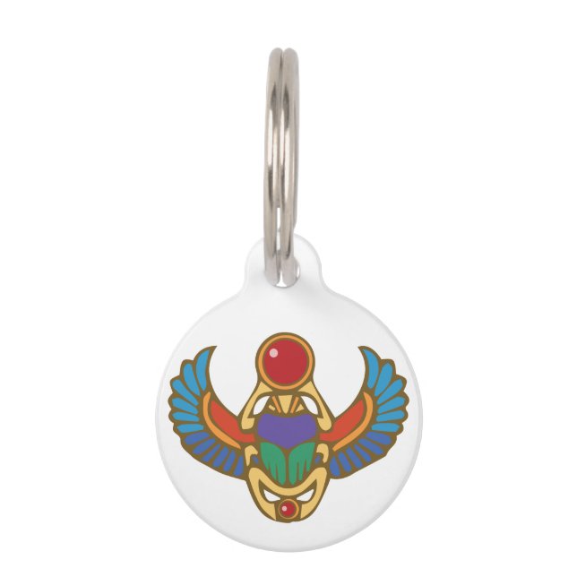Egyptian Scarab Pet Tag (Front)