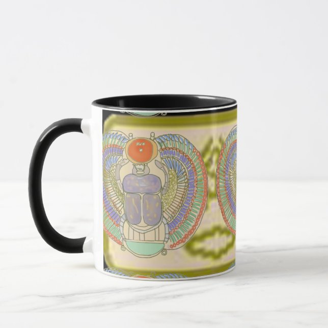 Egyptian Scarab with Kephri Cartouche Mug (Left)