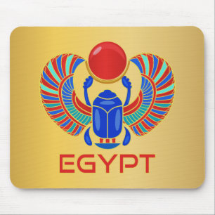 Egyptian Scarab With The Word Egypt Mouse Mat