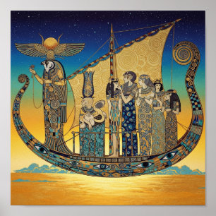 Egyptian Solar Barge Poster