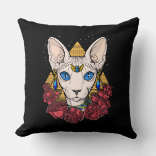 Egyptian Sphynx Cat Goddess Ancient Mythology Cushion