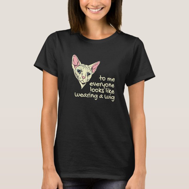 Egyptian Sphynx Cat Hairless Cat   T-Shirt (Front)