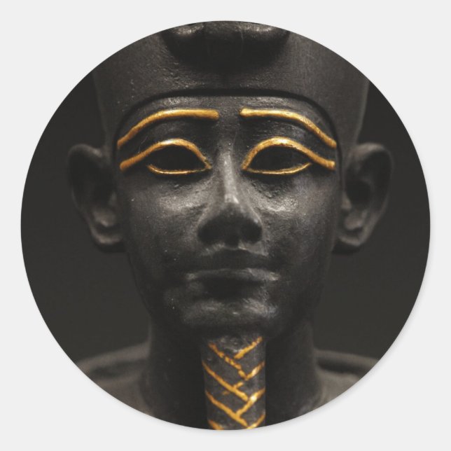Egyptian Statue of Osiris Classic Round Sticker (Front)
