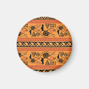 Egyptian Striped, Tribal Vintage Motif. Magnet