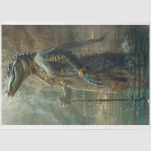 Egyptian Style Alligator Decoupage Tissue Paper
