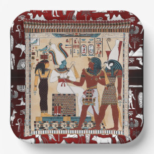 Egyptian Style, Ancient Egyptian Vintage Culture, Paper Plate