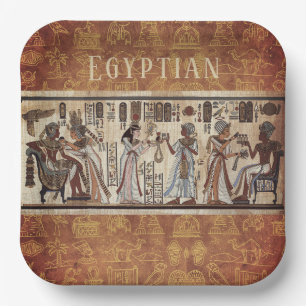 Egyptian Style, Ancient Egyptian Vintage Culture  Paper Plate