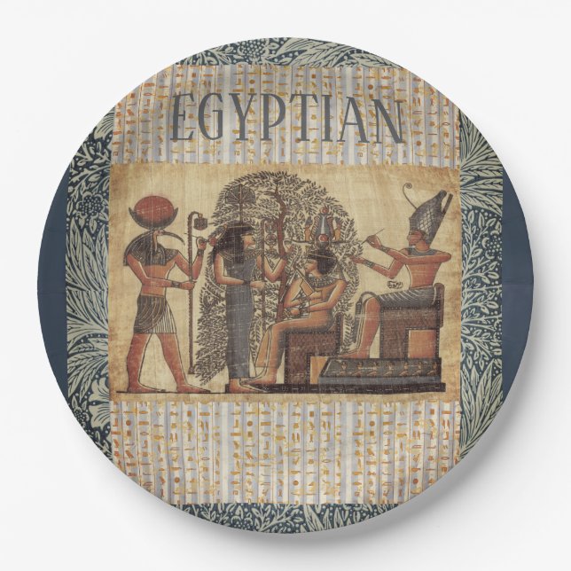 Egyptian Style  Paper Plate (Front)