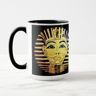Egyptian Style Pharaoh Black and Gold Mug