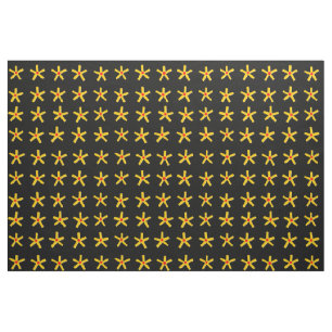 Egyptian Style Star Pattern - Black Fabric