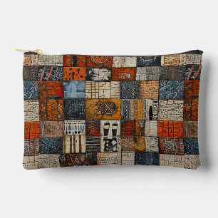Egyptian style tiles Cultural Pattern Organiser Accessory Pouch