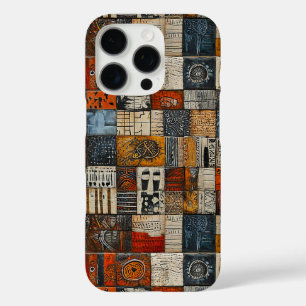 Egyptian style tiles on a wall iPhone 16 pro case
