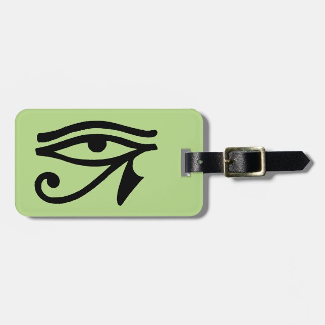 Egyptian Symbol: Wedjat Luggage Tag (Front Horizontal)