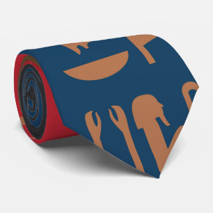 Egyptian Symbols Art Deco Composition #1 Tie