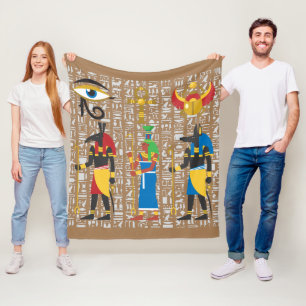 Egyptian Symbols Fleece Blanket