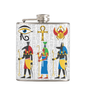Egyptian Symbols Hip Flask