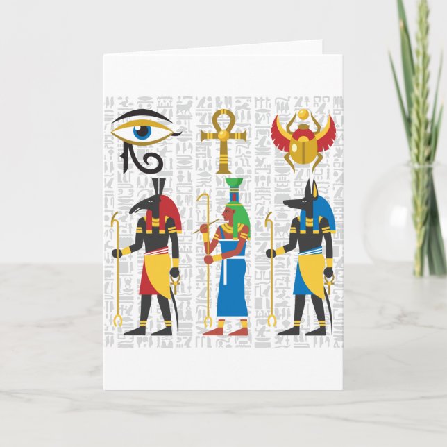 Egyptian Symbols Postcard (Front)