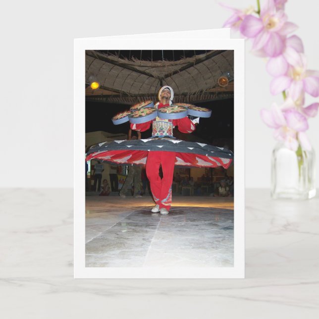 Egyptian Tanoura Dancer Card (Orchid)