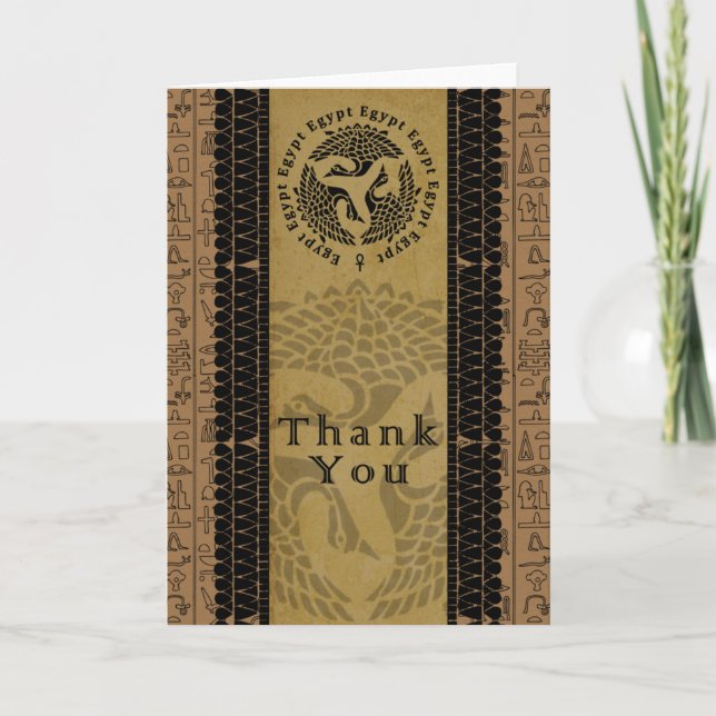Egyptian Thank You Card (Front)