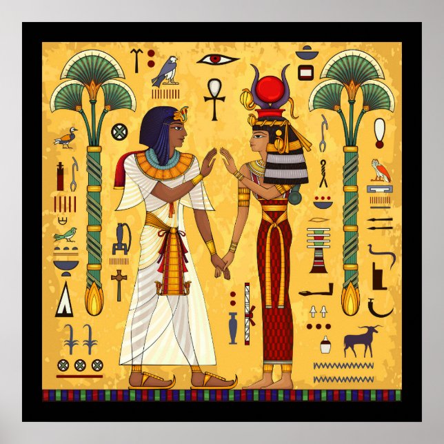 Egyptian Theme Graphic Art Poster (Front)
