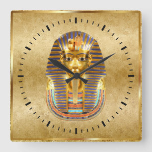 Egyptian Theme Wall Decor Square Wall Clock