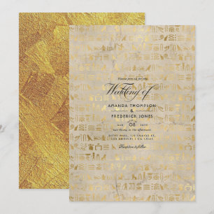 Egyptian Themed Wedding Invitation