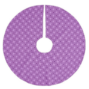 Egyptian tile pattern, amethyst and orchid brushed polyester tree skirt