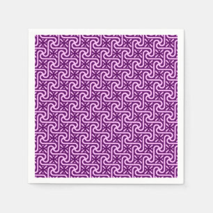 Egyptian tile pattern, amethyst and orchid napkin