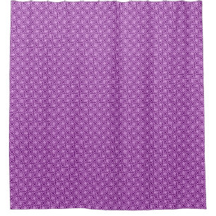 Egyptian tile pattern, amethyst and orchid shower curtain