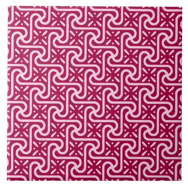 Egyptian tile pattern, burgundy and pink (Front)
