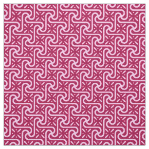 Egyptian tile pattern, burgundy and pink fabric