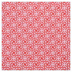 Egyptian tile pattern, deep and light pink fabric