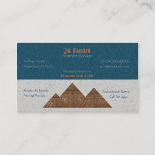 Egyptian Topaz Golden Pyramid Abstract Art Business Card
