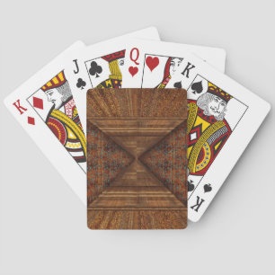 Egyptian Topaz Golden Pyramid Abstract Art Playing Cards