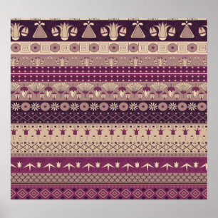Egyptian Tribal: Ancient Seamless Poster