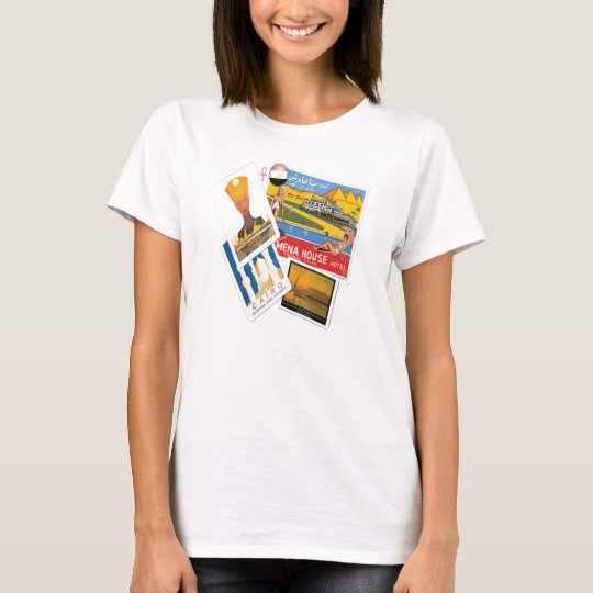 Egyptian vintage travel posters t-shirt for women