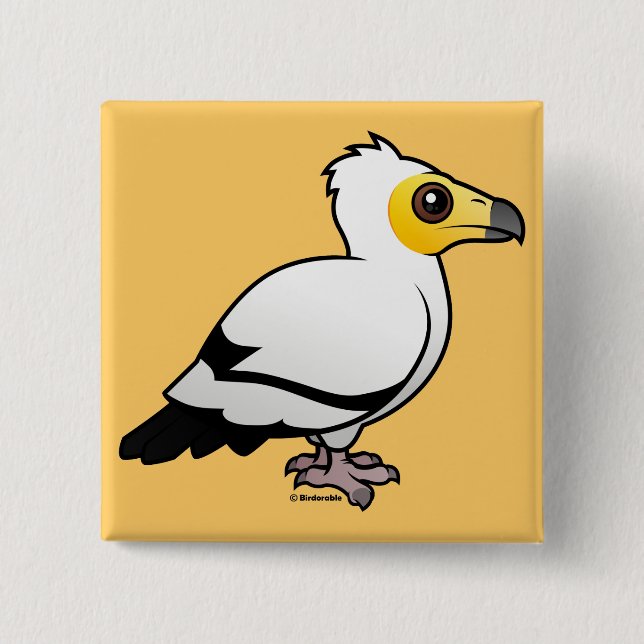 Egyptian Vulture 15 Cm Square Badge (Front)