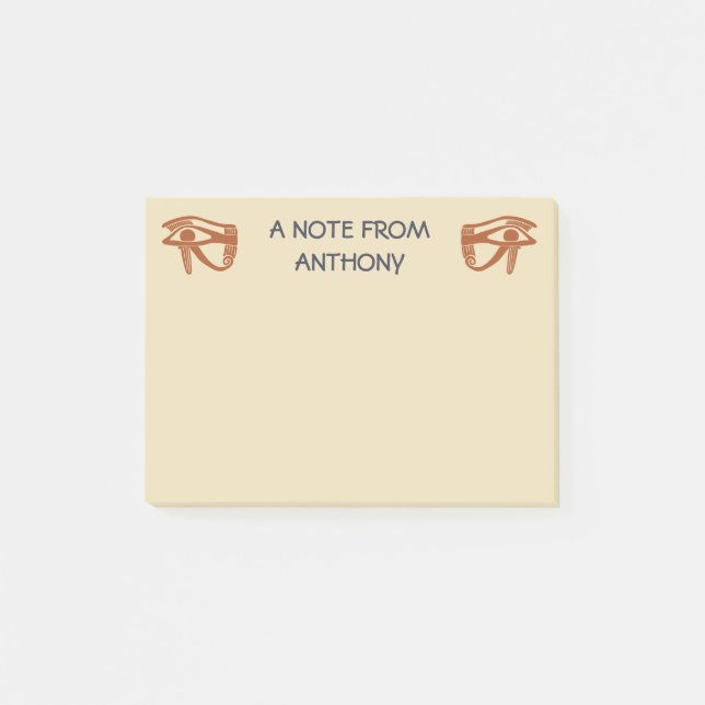 Egyptian Wadjet Eye Graphic Personalised Post-it Notes (Front)
