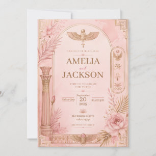 Egyptian Wedding Invitation Template, Editable Can