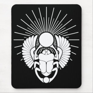 Egyptian Winged Scarab God Symbol Mouse Mat