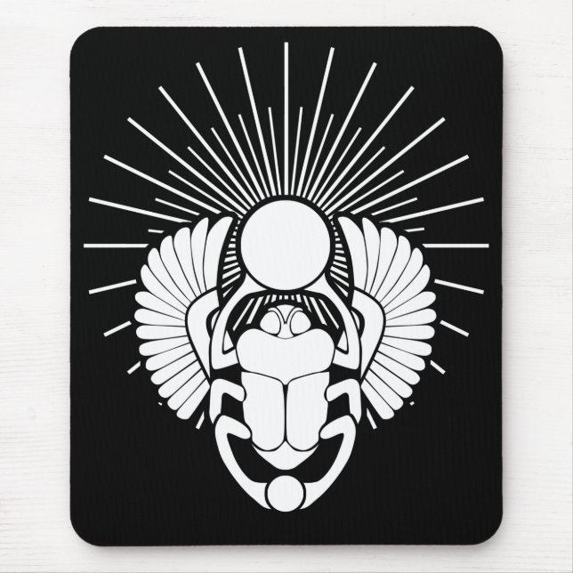Egyptian Winged Scarab God Symbol Mouse Mat (Front)