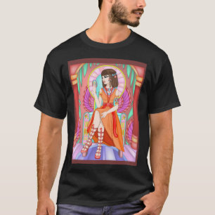 Egyptian woman sitting on chair looking in mirror T-Shirt