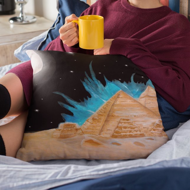 Egypt's Beautiful Pyramids Under The Stars Cushion (Creator Uploaded)