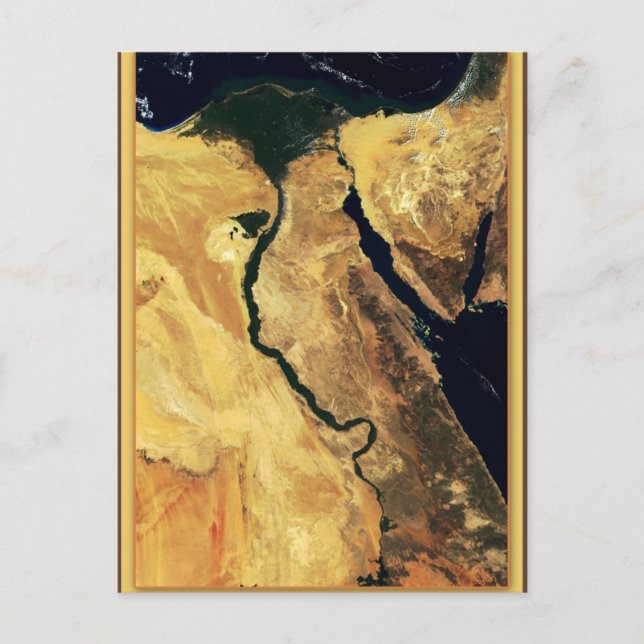 Egypt's Nile River from outer space Postcard (Front)