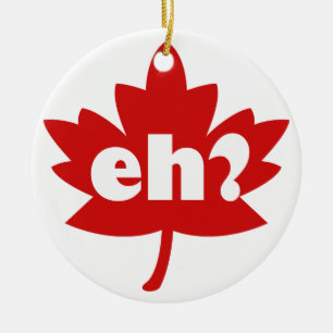 eh canada day ceramic tree decoration