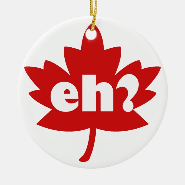 eh canada day ceramic tree decoration (Front)
