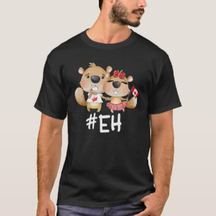 Eh Cute Beaver Happy Canada Day Maple Leaf For Kid T-Shirt