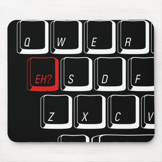 Eh Key - Black Mouse Mat (Front)