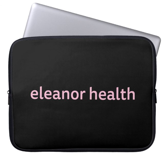 EH laptop sleeve black and pink (Front)