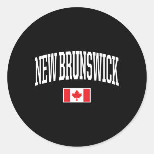 Eh Team Canadian Flag New Brunswick Canada Classic Round Sticker